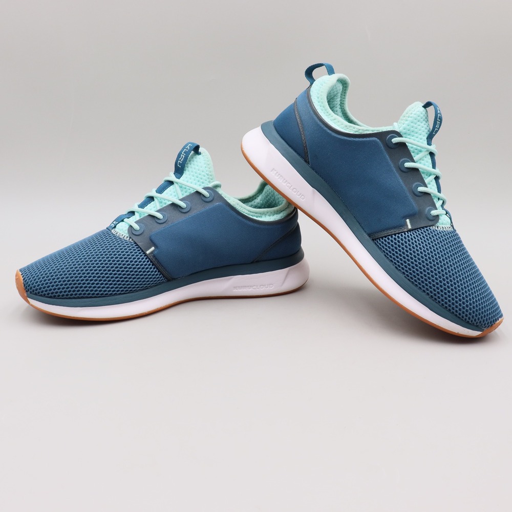 KURU Atom Womens 9.5 Wide Tidal Wave White Oasis Blue Athletic Walking Sneakers - Picture 3 of 7